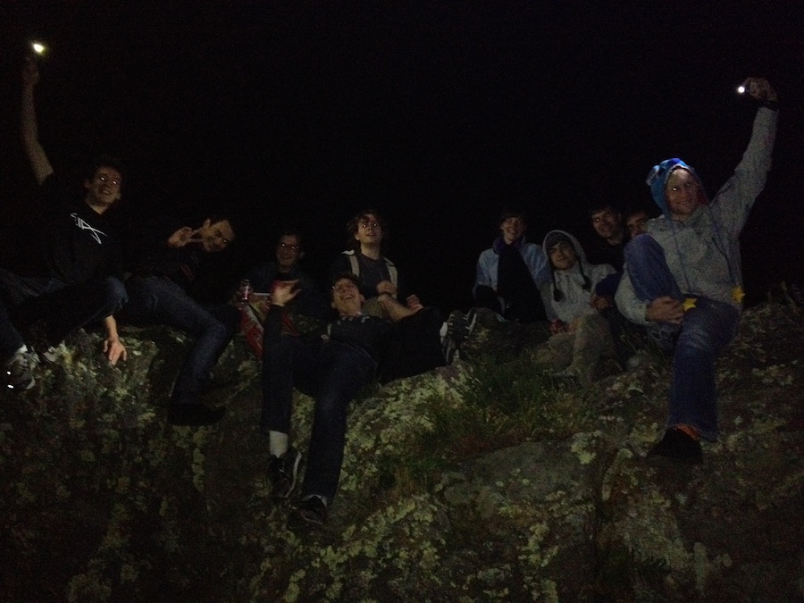 Group photo on the rocks